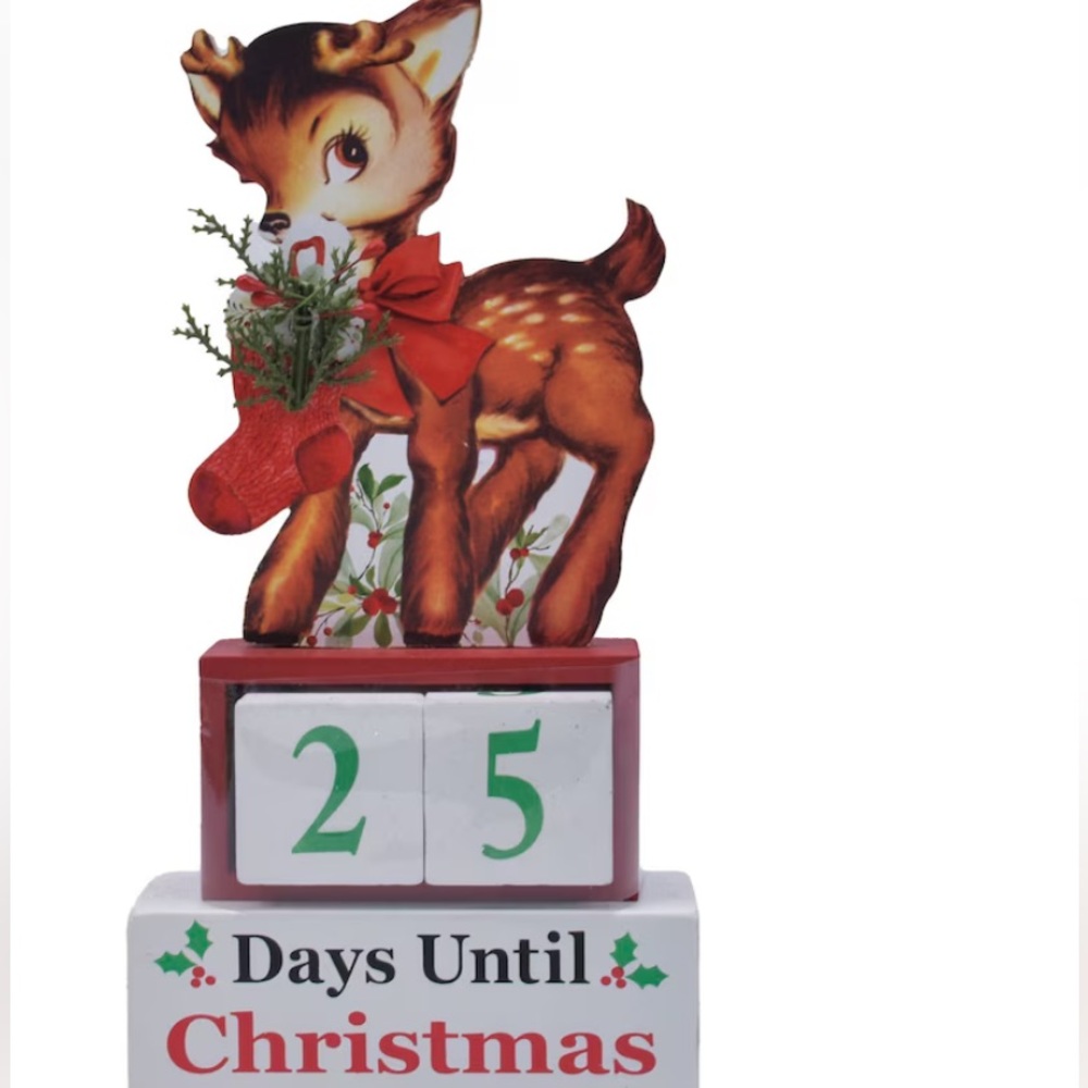 Christmas Reindeer Countdown Calendar Decor